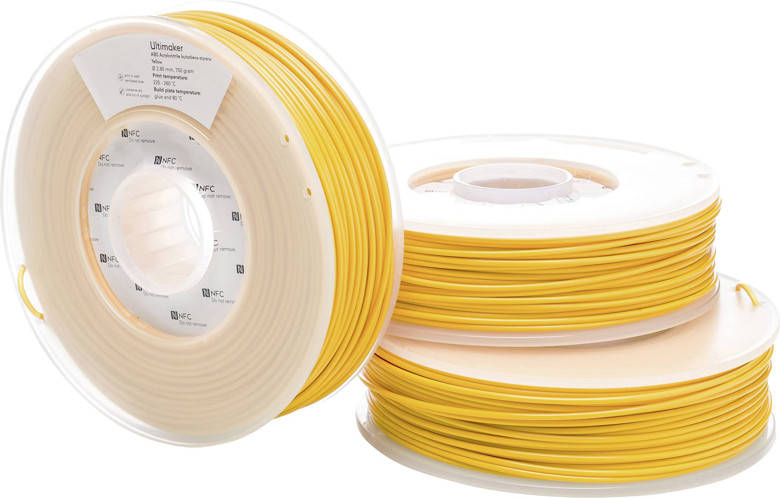 Ultimaker ABS - M2560 Yellow 750 - 206127 Filament ABS 2.85mm 750g Gelb 1St.