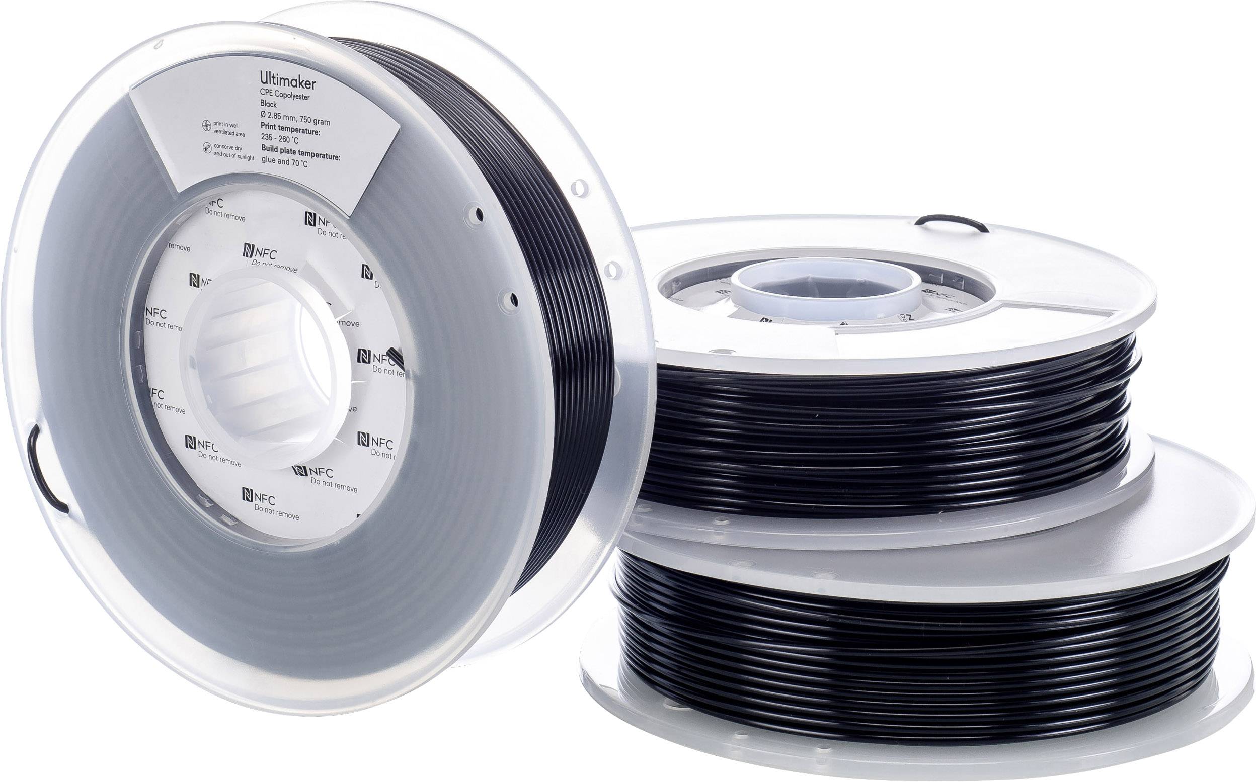 Ultimaker CPE - M0188 Black 750 - 201273 Filament CPE 2.85mm 750g Schwarz 1St.