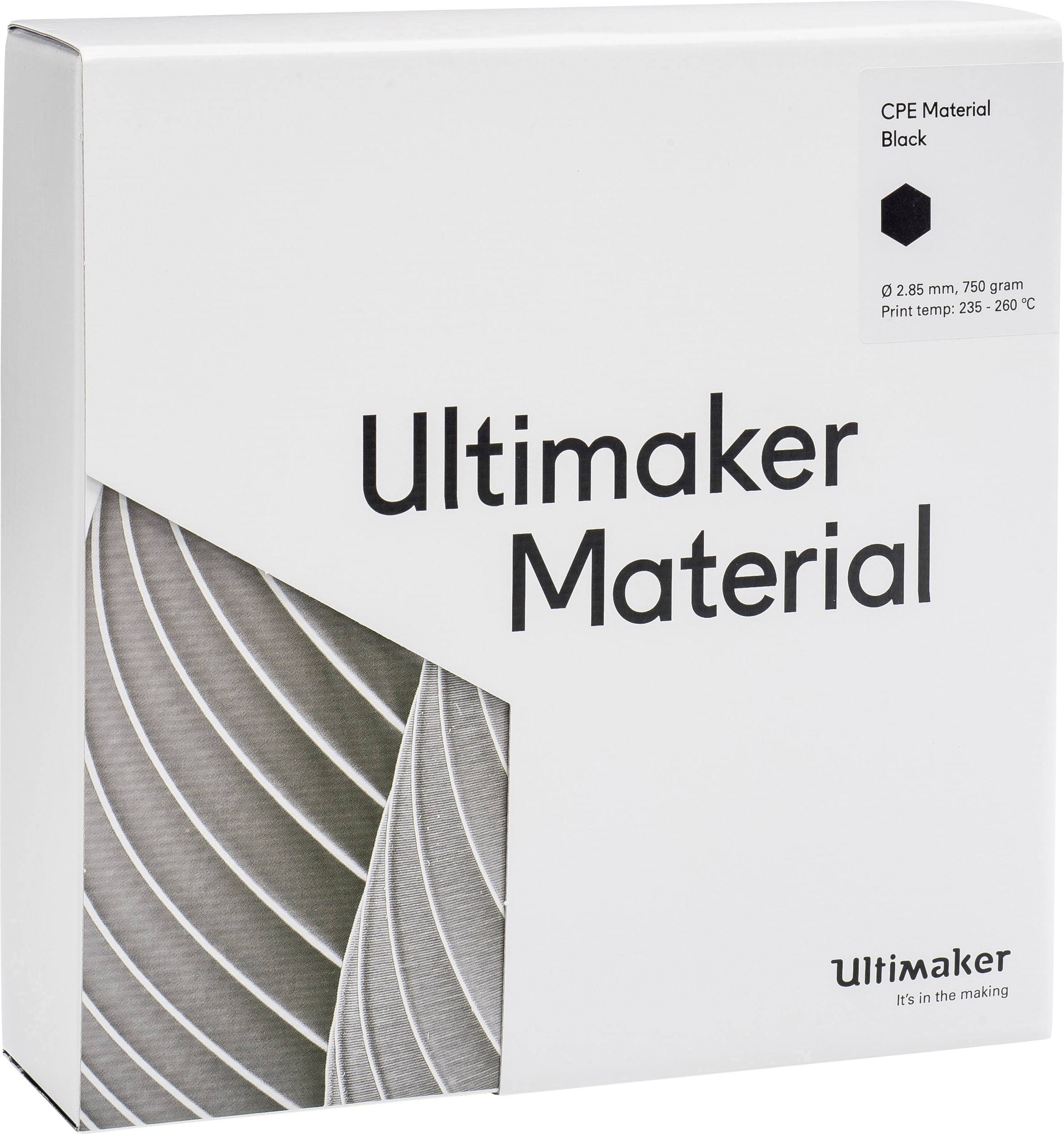 Ultimaker CPE - M0188 Black 750 - 201273 Filament CPE 2.85mm 750g Schwarz 1St.