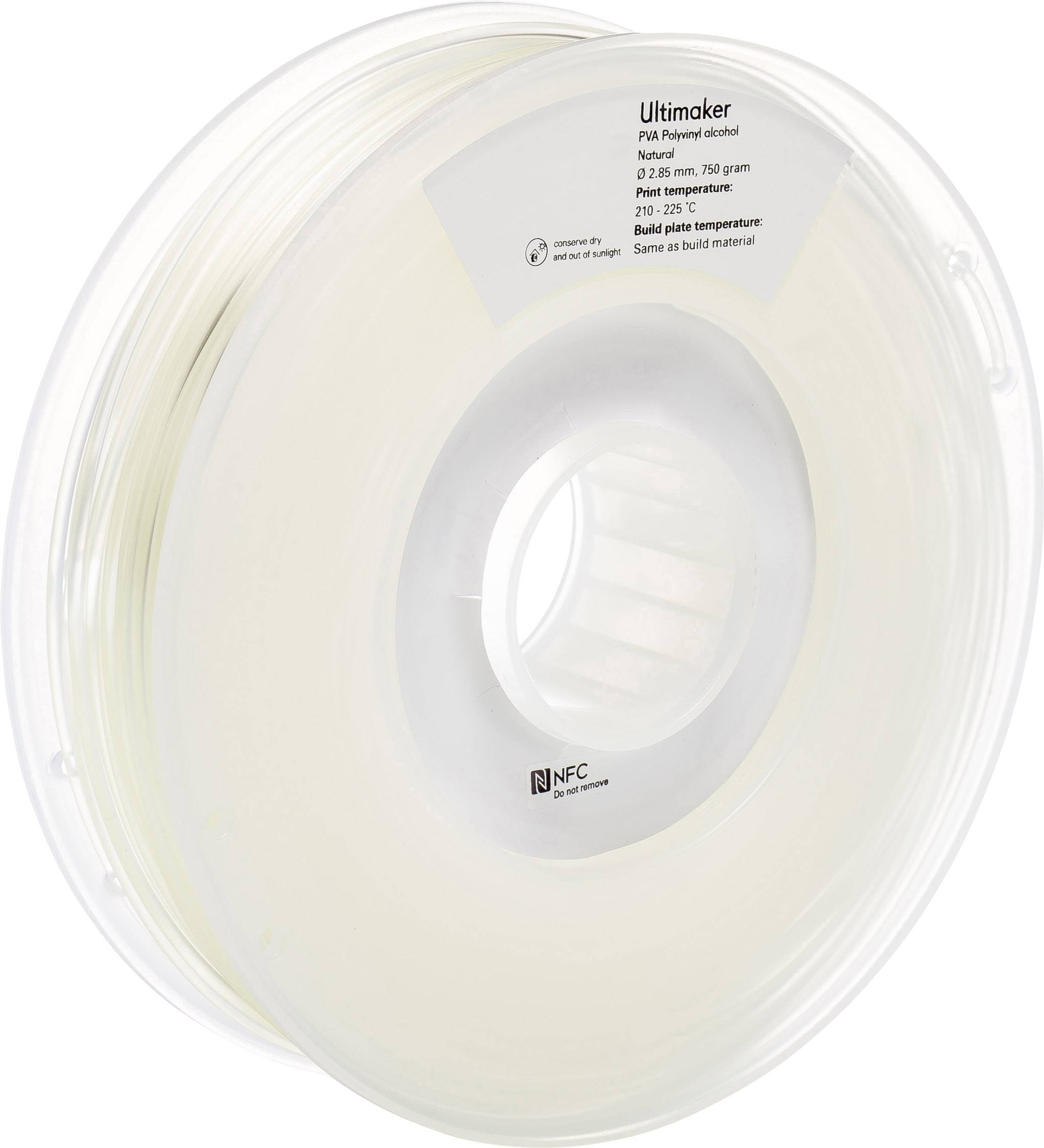Ultimaker PVA - M0952 Natural 750 - 206127 Filament PVA 2.85mm 750g Transparent 1St.