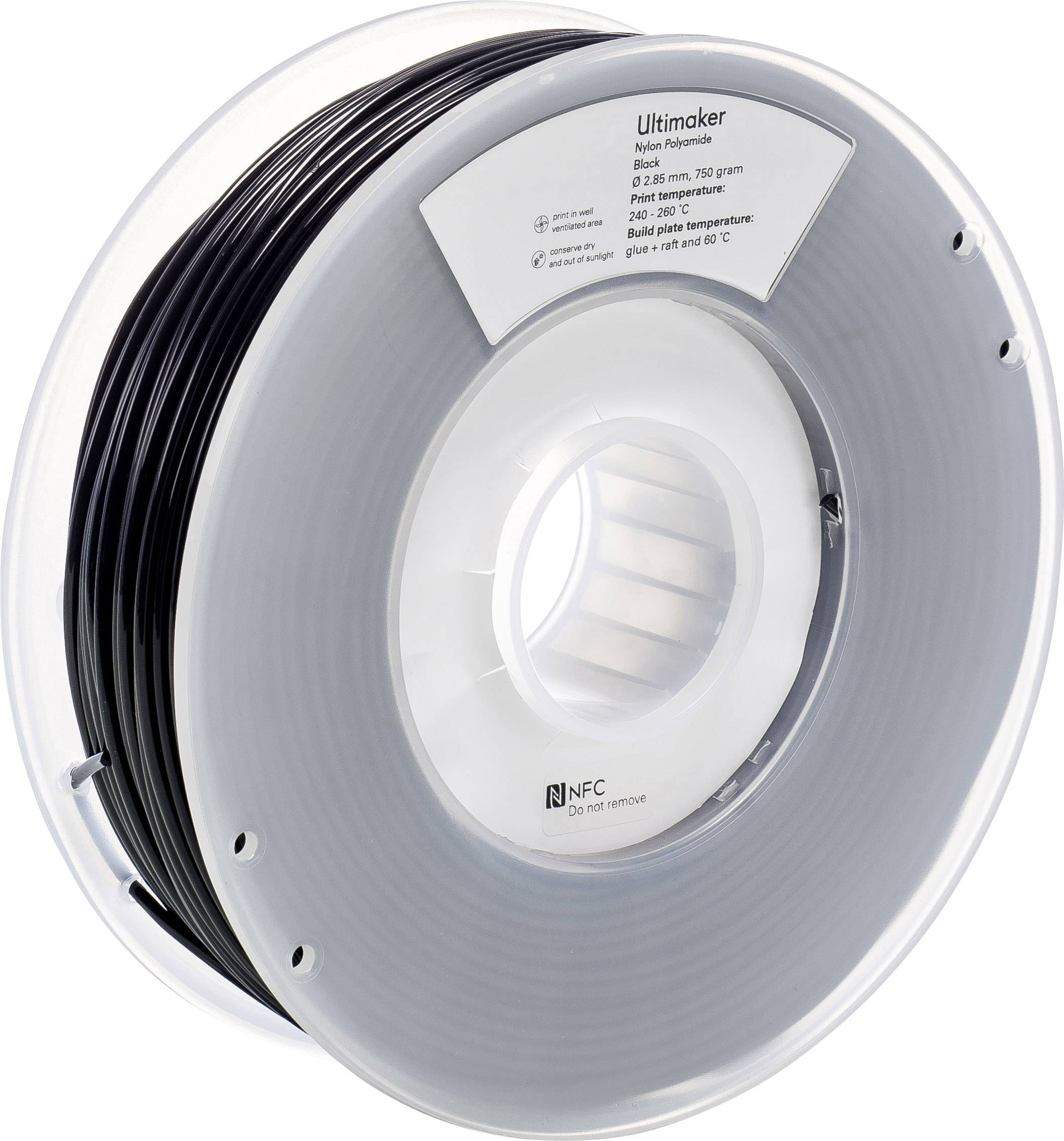 Ultimaker Filament PA (Polyamid) 2.85mm Schwarz 750g