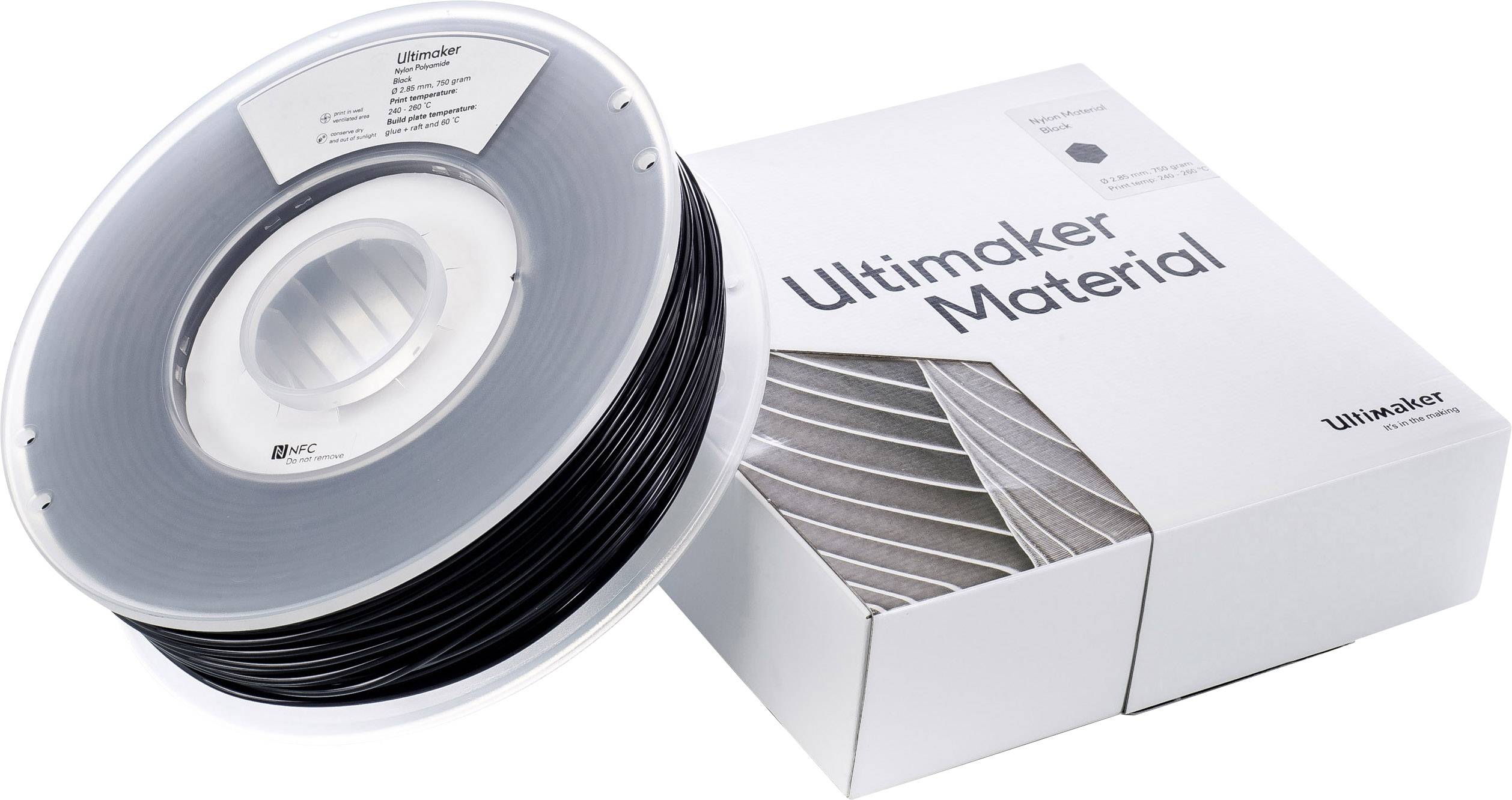 Ultimaker Filament PA (Polyamid) 2.85mm Schwarz 750g