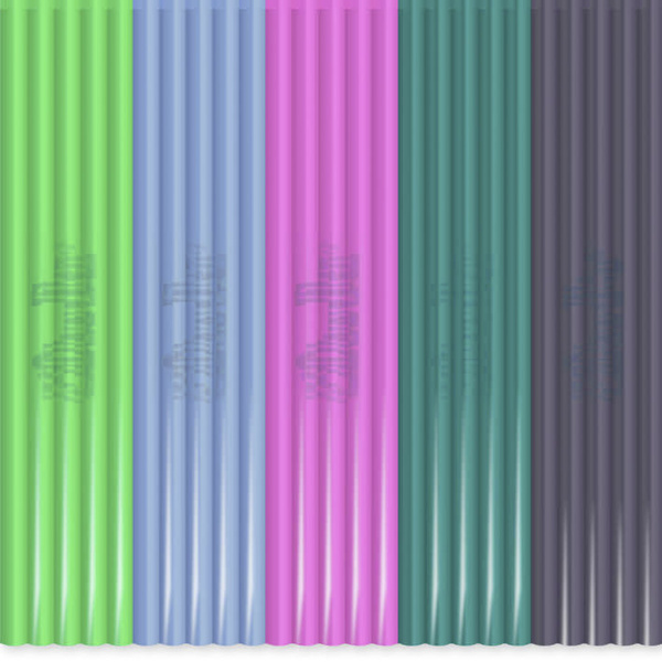 3Doodler PL-MIX11 Filament-Paket PLA 55g Grün, Grau, Hellblau, Pink