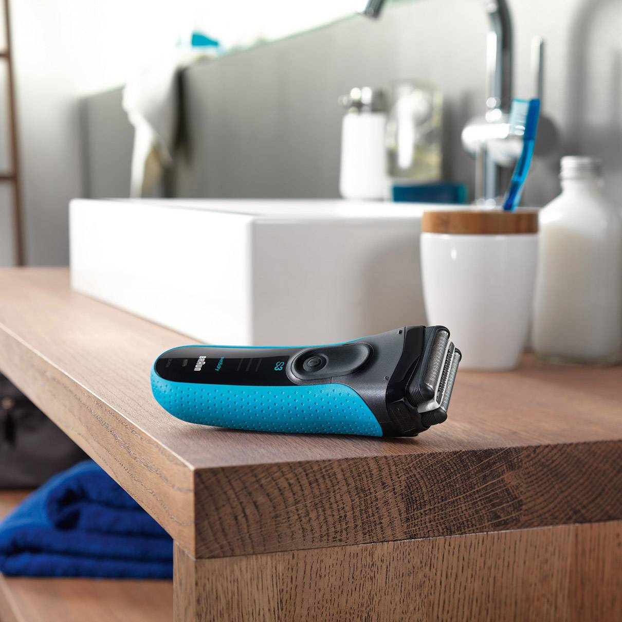 Braun Series 3 3045S 3045S Folienrasierer Blau, Schwarz