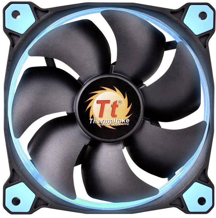Thermaltake Riing 12 PC-Gehäuse-Lüfter Blau (B x H x T) 120 x 120 x 25 mm inkl. LED-Beleuchtung