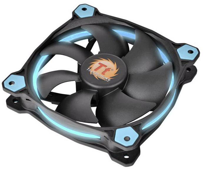 Thermaltake Riing 12 PC-Gehäuse-Lüfter Blau (B x H x T) 120 x 120 x 25 mm inkl. LED-Beleuchtung