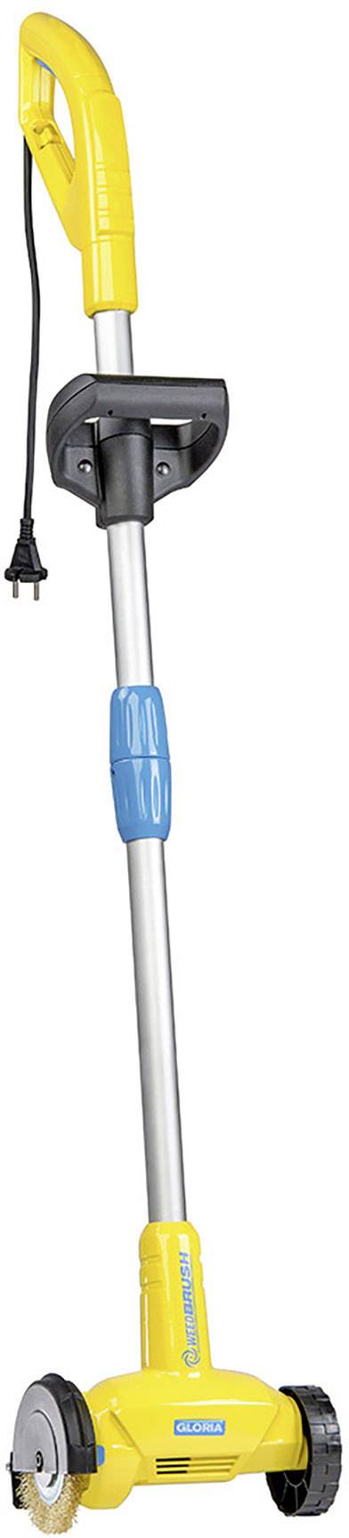 Elektrisches Reinigungsgerät mit gelbem Griff und Bürste, geeignet für Fugen oder schmale Bereiche; netzbetrieben.