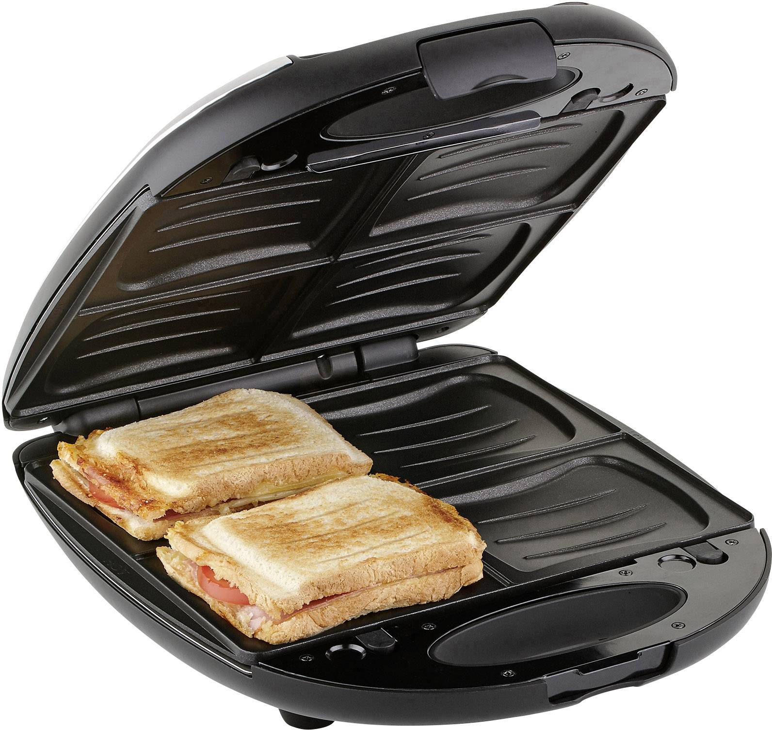 Princess Sandwichmaker XXL schelpvorm Silber, Schwarz