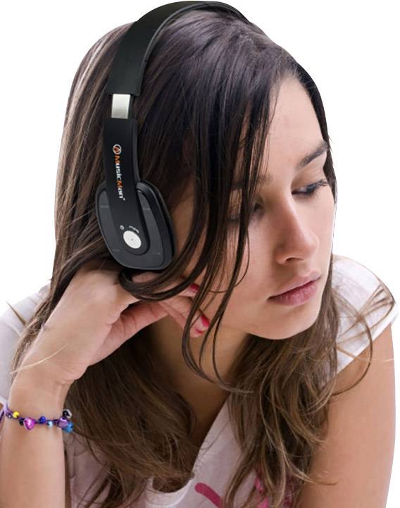 Technaxx BT-X27 Bluetooth®, kabelgebunden HiFi Kopfhörer Over Ear Faltbar, FM-Radio Schwarz