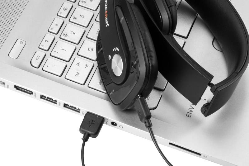 Technaxx BT-X27 Bluetooth®, kabelgebunden HiFi Kopfhörer Over Ear Faltbar, FM-Radio Schwarz