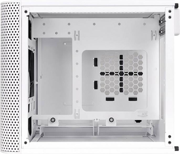 Thermaltake Core V1 Snow Mini-Tower PC-Gehäuse Weiß 1 vorinstallierter Lüfter, LCS Kompatibel