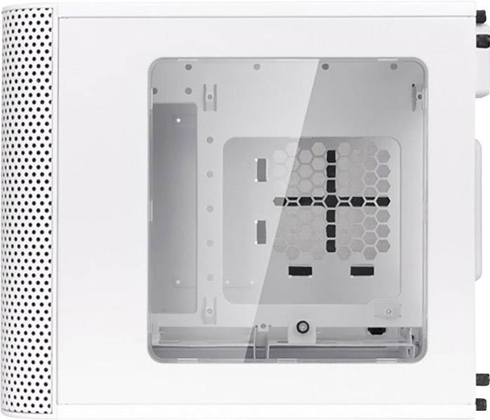 Thermaltake Core V1 Snow Mini-Tower PC-Gehäuse Weiß 1 vorinstallierter Lüfter, LCS Kompatibel