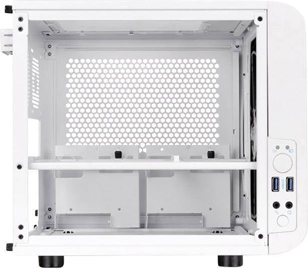 Thermaltake Core V1 Snow Mini-Tower PC-Gehäuse Weiß 1 vorinstallierter Lüfter, LCS Kompatibel