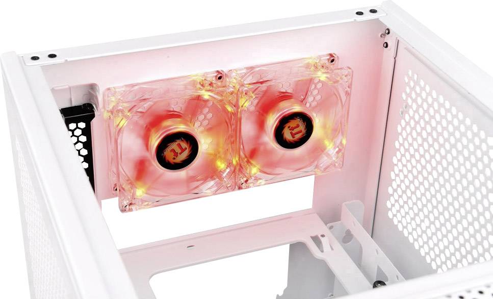 Thermaltake Core V1 Snow Mini-Tower PC-Gehäuse Weiß 1 vorinstallierter Lüfter, LCS Kompatibel