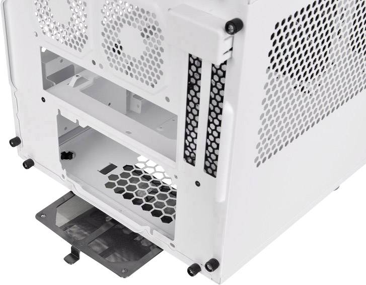 Thermaltake Core V1 Snow Mini-Tower PC-Gehäuse Weiß 1 vorinstallierter Lüfter, LCS Kompatibel