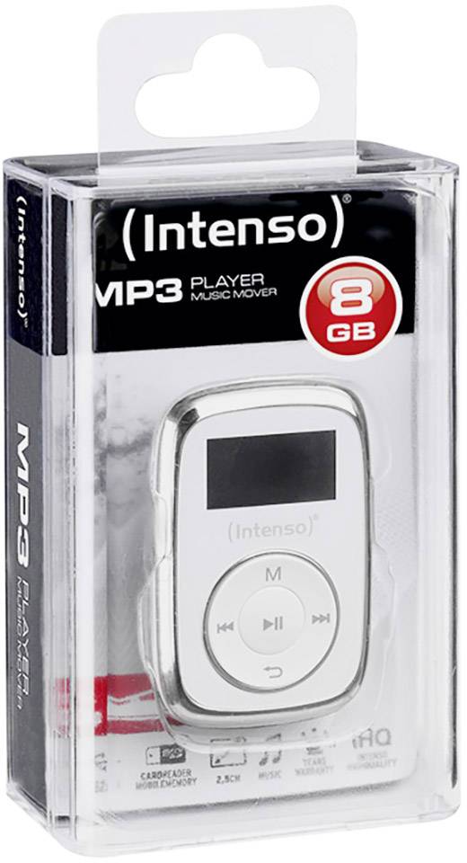 Intenso Music Mover MP3-Player 8 GB Weiß Befestigungsclip