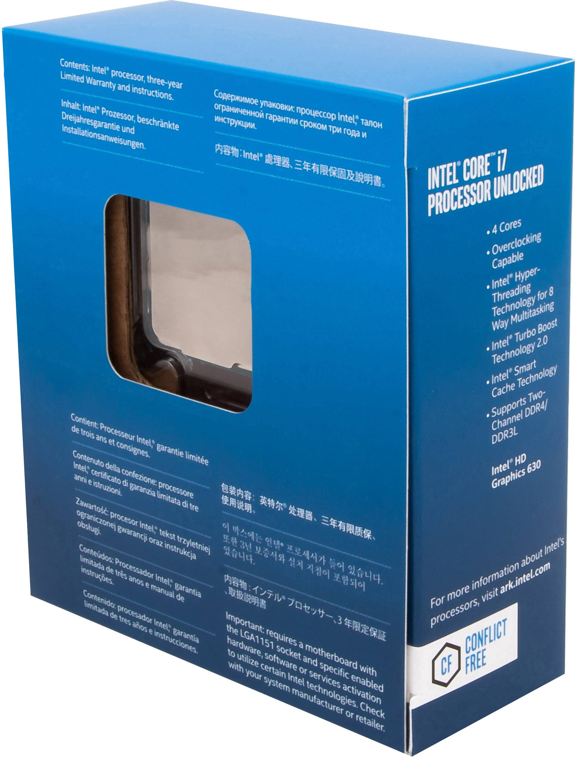 Intel Box Core i7 Processor i7-7700K 4,20Ghz 8M Kaby Lake