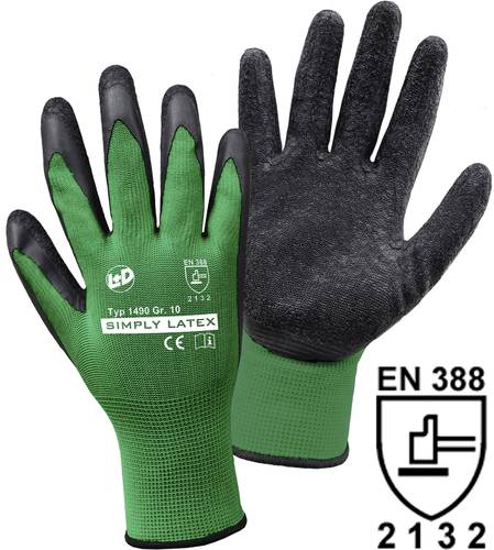 L+D SIMPLY Latex 1490-8 Latex Arbeitshandschuh Größe (Handschuhe): 8 EN 388 , EN ISO 13997:1999 CA