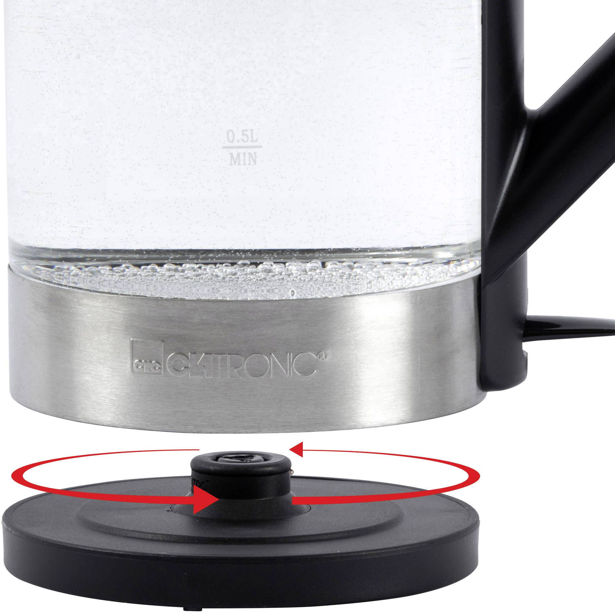 Clatronic WKS 3641 Wasserkocher schnurlos Edelstahl