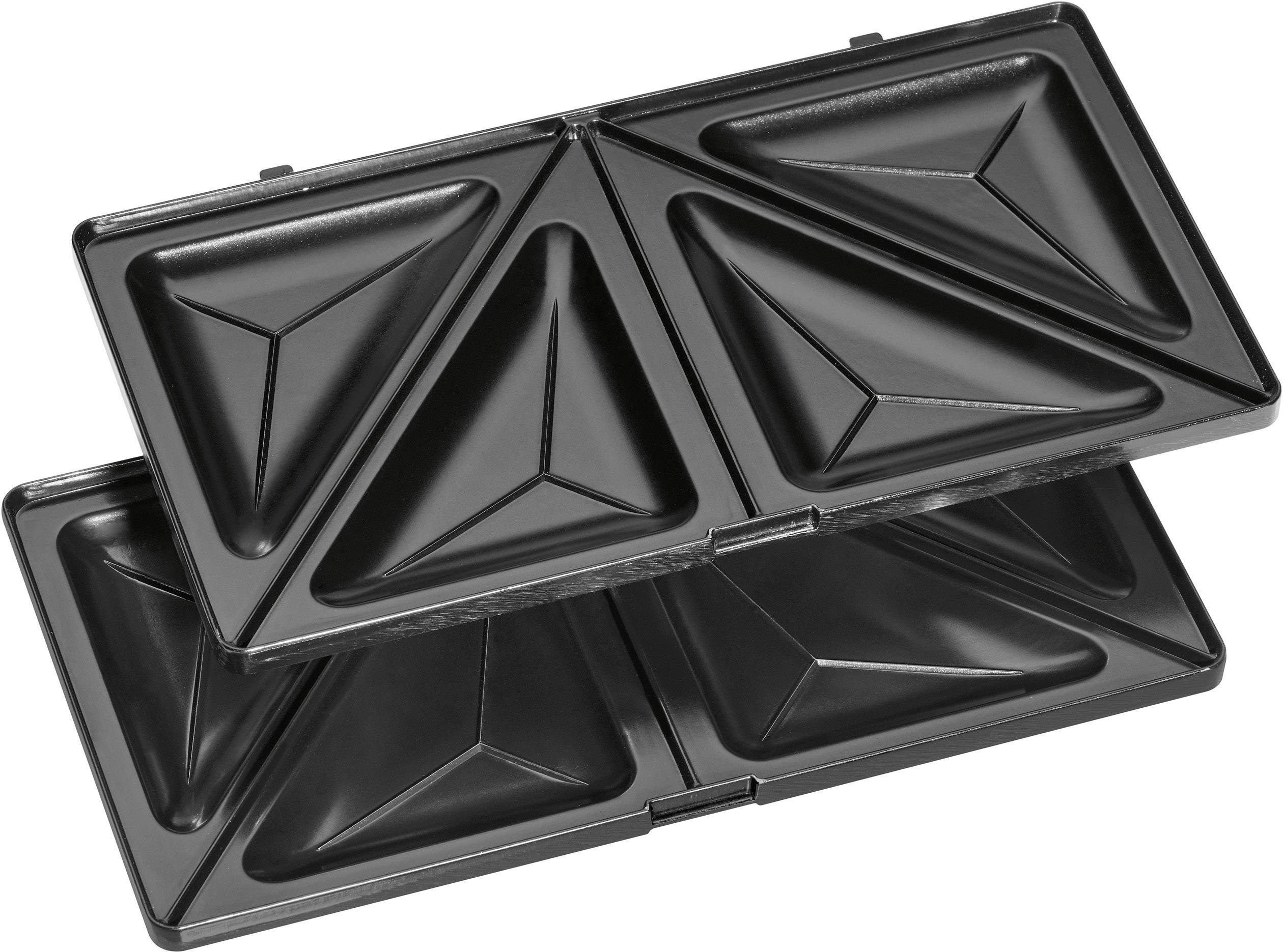 Clatronic ST/WA 3670 Waffeleisen mit wechselbaren Platten Schwarz, Edelstahl