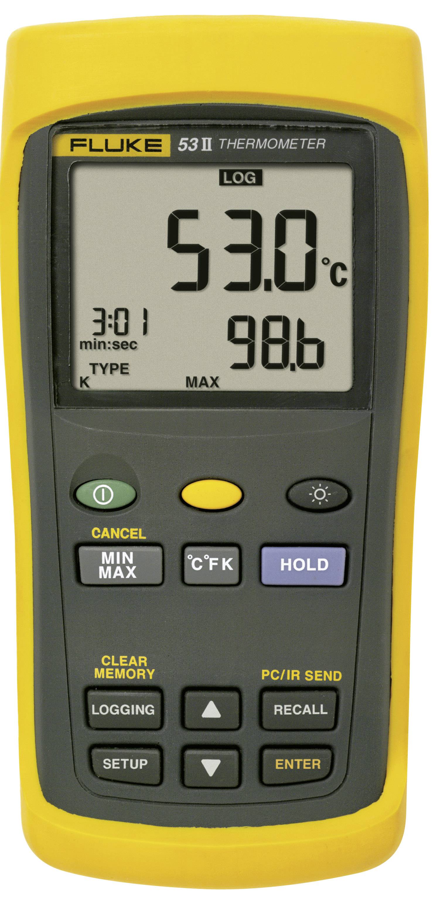 Fluke 53 II B Temperatur-Messgerät -250 - +1767°C Fühler-Typ J, K, T, E, R, S, N