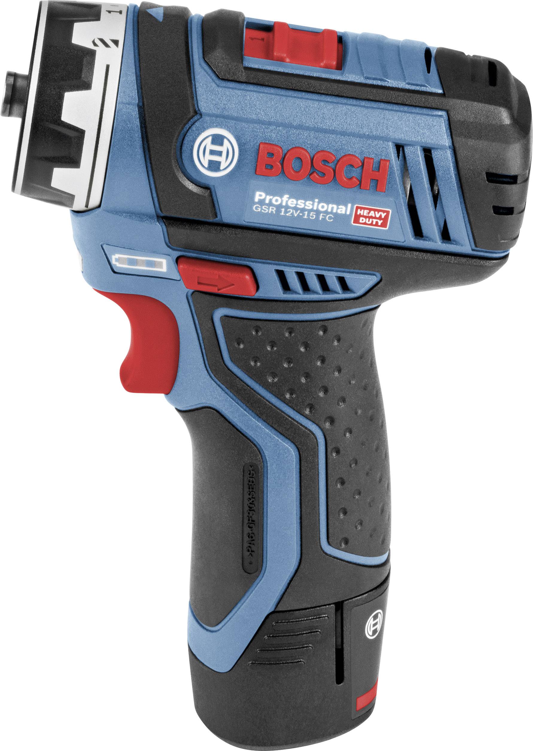 Bosch Professional GSR 12V-15 FlexiClick 06019F6000 Akku-Bohrschrauber 12V 2Ah Li-Ion inkl. 2. Akku, inkl. Ladegerät, mit Zubehör