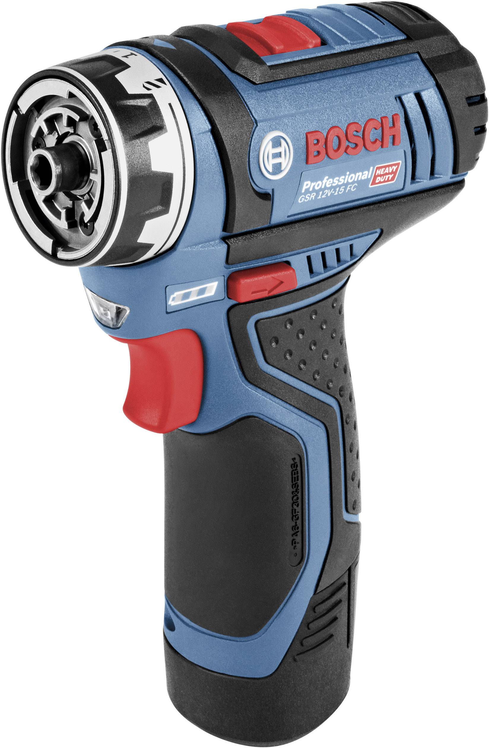 Bosch Professional GSR 12V-15 FlexiClick 06019F6000 Akku-Bohrschrauber 12 V 2 Ah Li-Ion inkl. 2. Akku, inkl. Ladegerät, mit Zubehör, inkl. Koffer