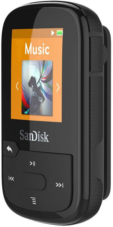 SanDisk MP3-Player 16GB Schwarz Befestigungsclip, Bluetooth®, Wasserdicht