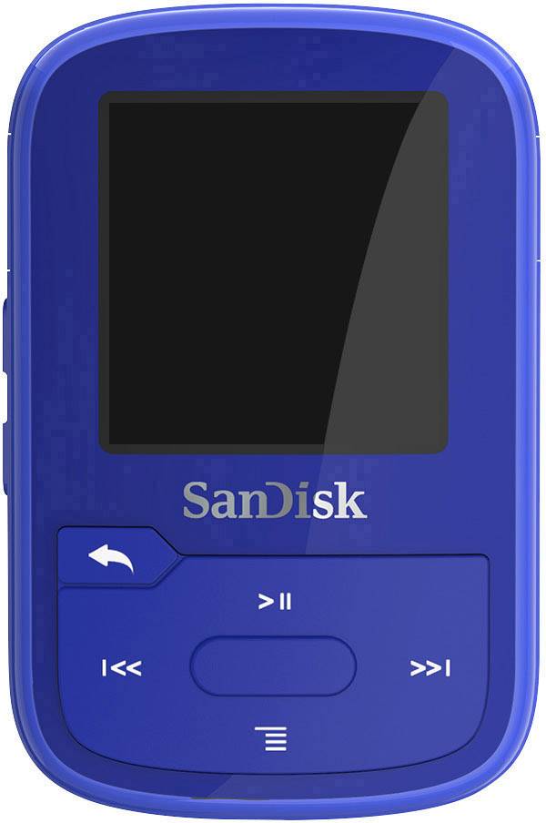 SanDisk MP3-Player 16GB Blau Befestigungsclip, Bluetooth®, Wasserdicht