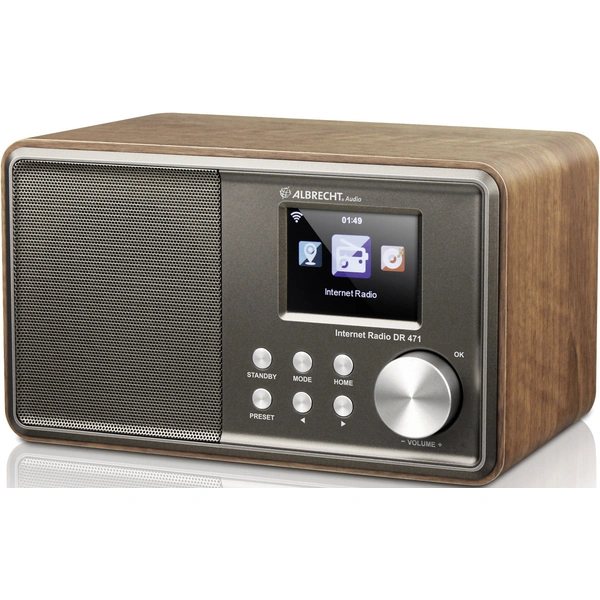 Albrecht DR 471 Internet Tischradio UKW Internetradio, AUX, WLAN, DLNA  DLNA-fähig Holz Albrecht DR 471 Internet Tischradio UKW Internetradio, AUX, WLAN, DLNA  DLNA-fähig Holz