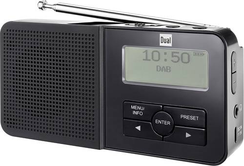 DAB 5 Taschenradio DAB+, UKW Akku-Ladefunktion, wiederaufladbar Schwarz