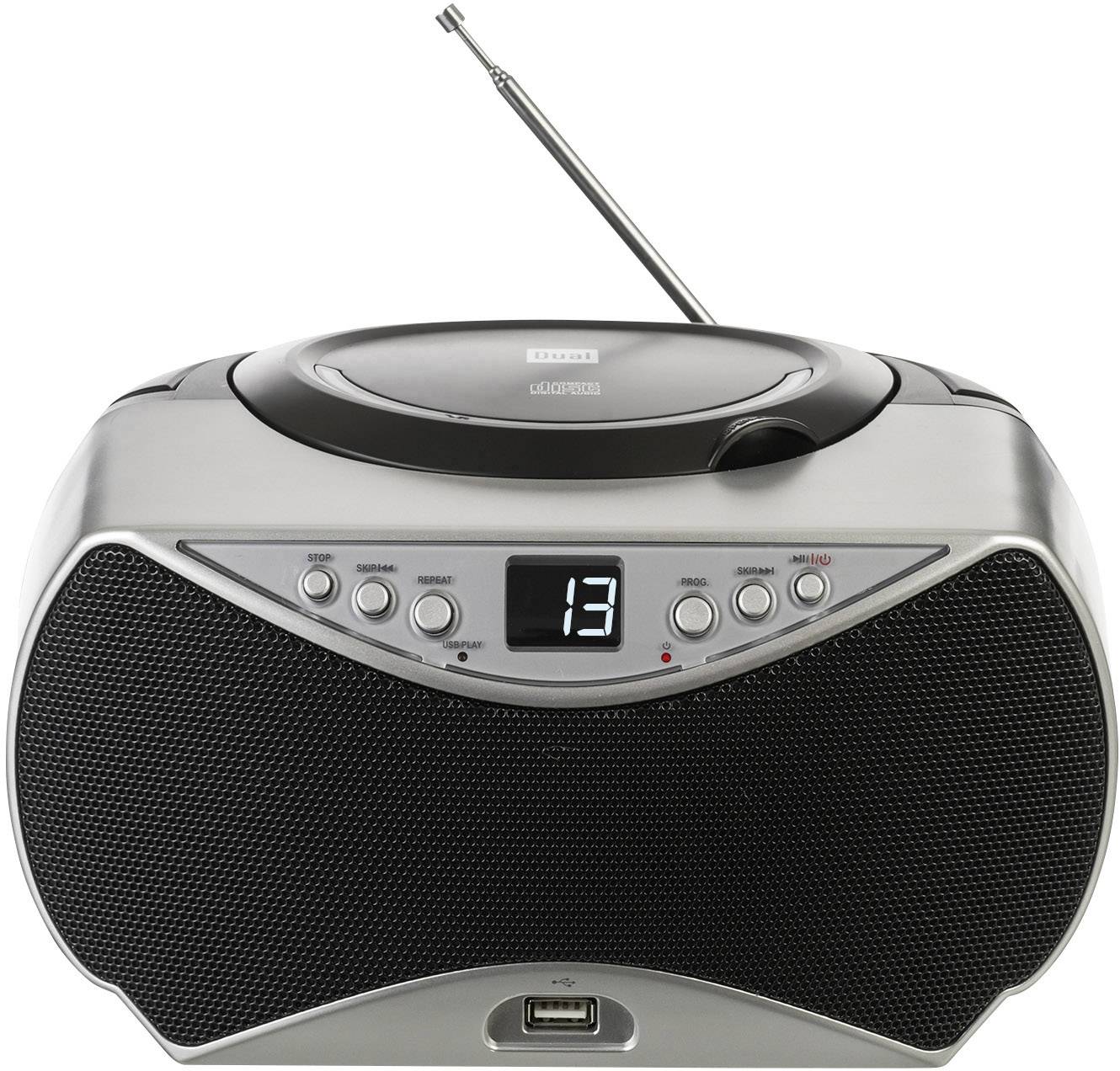 Dual P 396 CD-Radio UKW AUX, CD, USB Silber