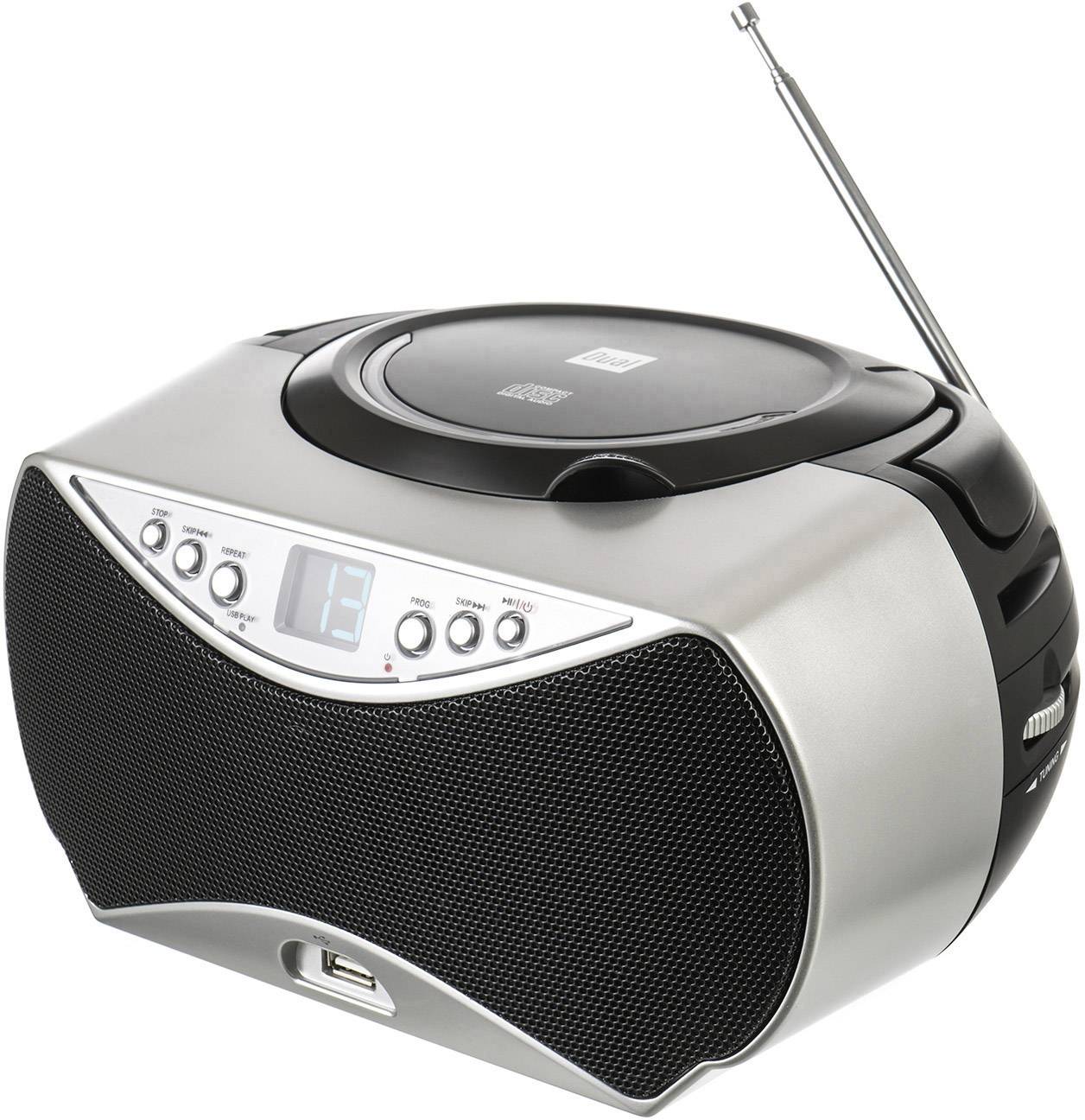 Dual P 396 CD-Radio UKW AUX, CD, USB Silber