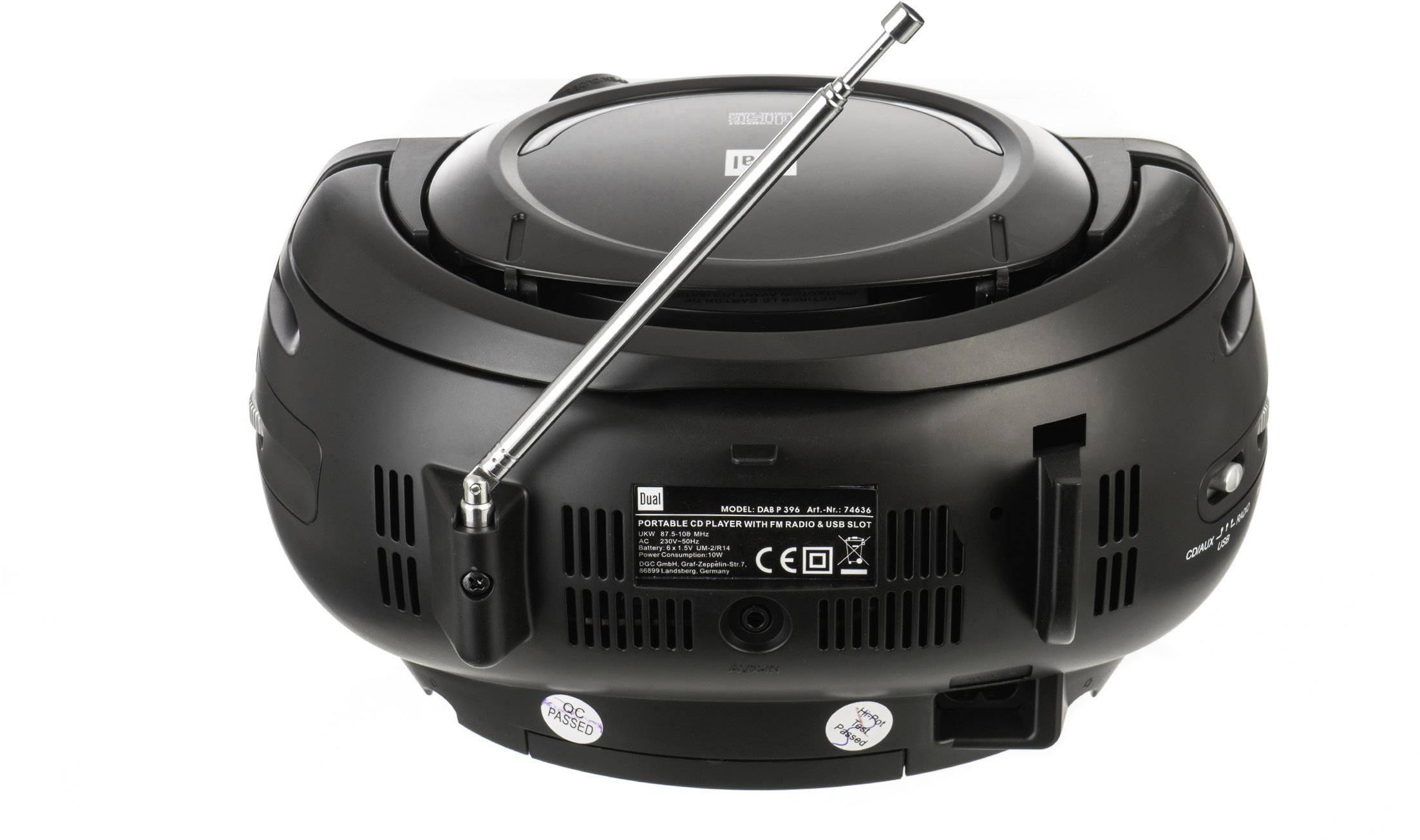 Dual P 396 CD-Radio UKW AUX, CD, USB Silber