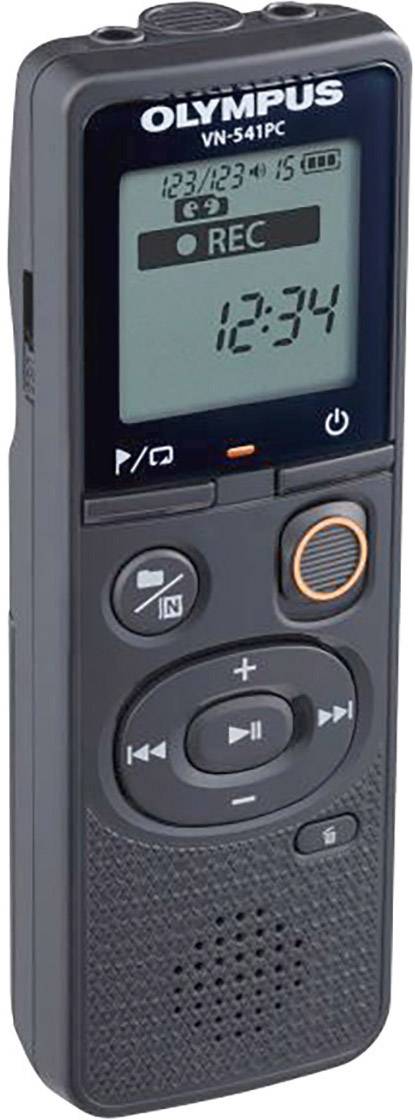 Olympus VN-541PC Digitales Diktiergerät Aufzeichnungsdauer (max.) 2080 h Schwarz Geräuschunterdrückung