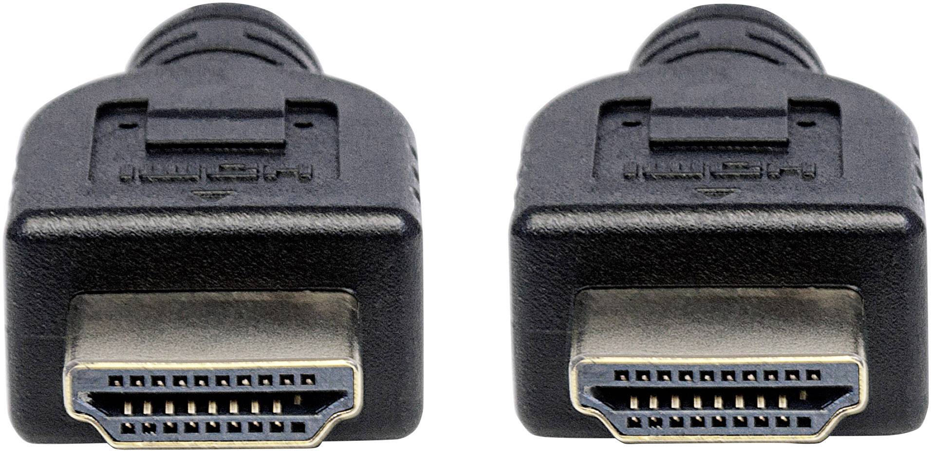 Manhattan HDMI Anschlusskabel HDMI-A Stecker, HDMI-A Stecker 2.00m Schwarz 353939 4K UHD, UL-zertifiziert HDMI-Kabel