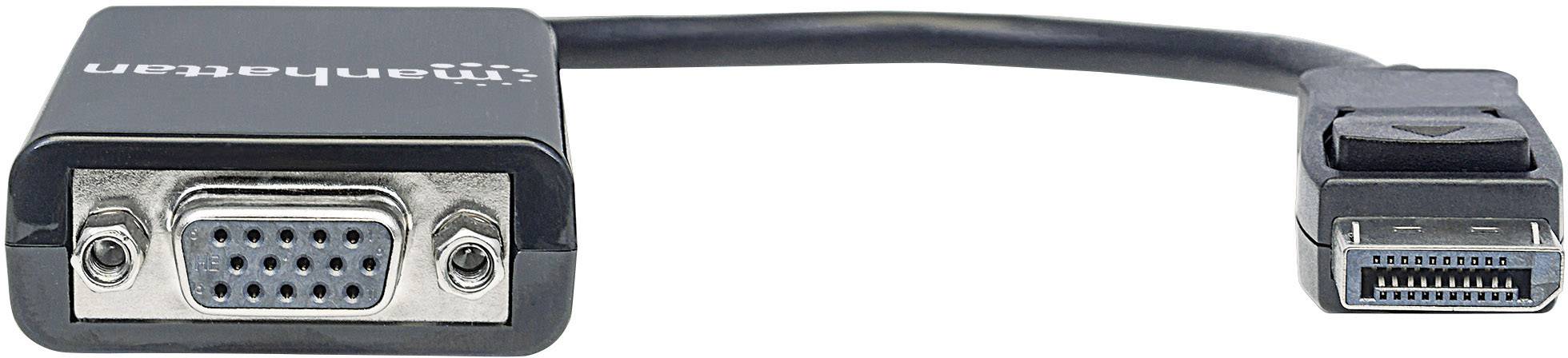 Manhattan 151962 DisplayPort / VGA Adapter [1x DisplayPort Stecker - 1x VGA-Buchse] Schwarz UL-zert
