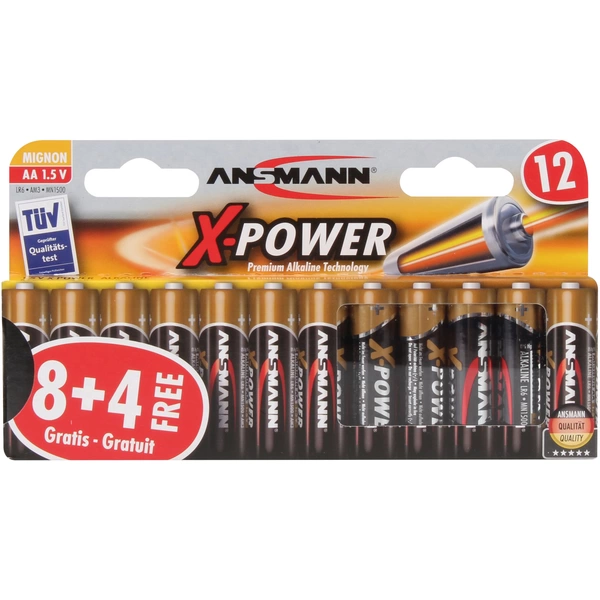Ansmann X-Power Mignon (AA)-Batterie Alkali-Mangan 1.5V 12St. Ansmann X-Power Mignon (AA)-Batterie Alkali-Mangan 1.5V 12St.
