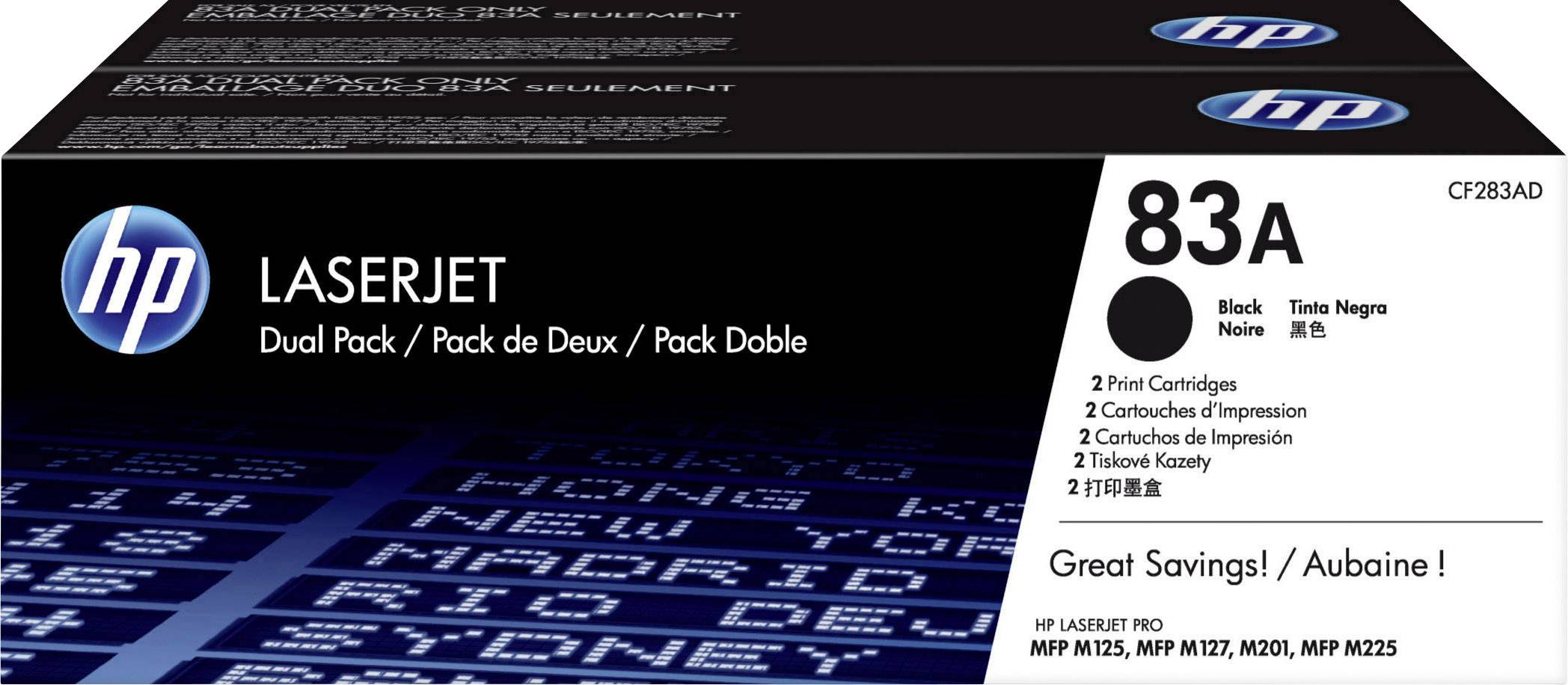 HP Toner 83A Original 2er-Pack Schwarz 1500 Seiten CF283AD