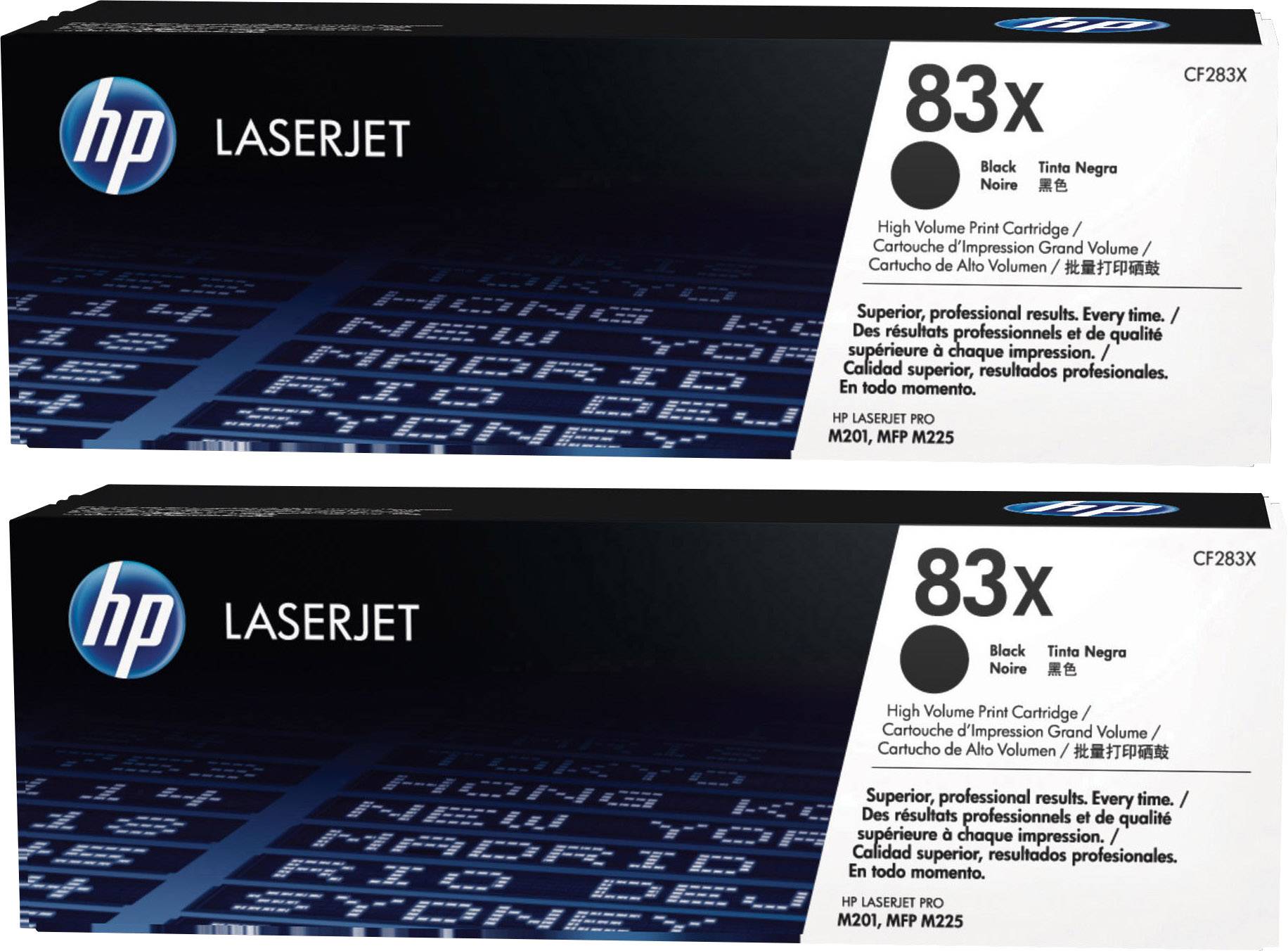 HP Toner 83XD Original 2er-Pack Schwarz 2200 Seiten CF283XD