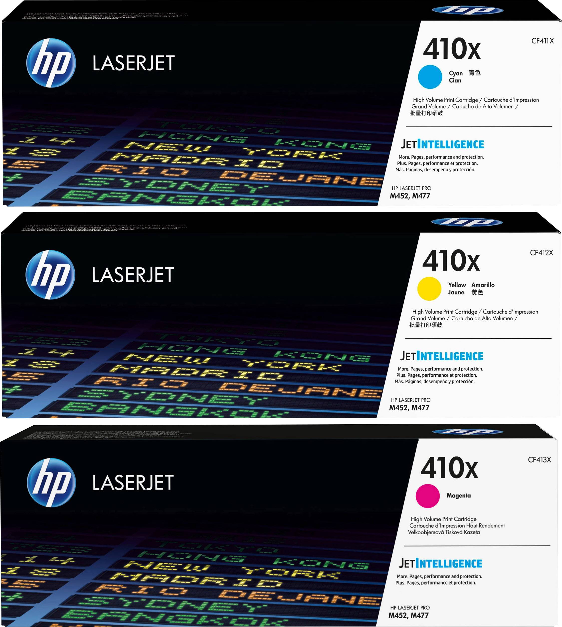 HP Toner 410X Original Kombi-Pack Cyan, Magenta, Gelb 5000 Seiten CF252XM