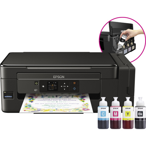 Epson EcoTank ET-2650 Farb Tintenstrahl Multifunktionsdrucker A4 Drucker, Scanner, Kopierer WLAN, Tintentank-System