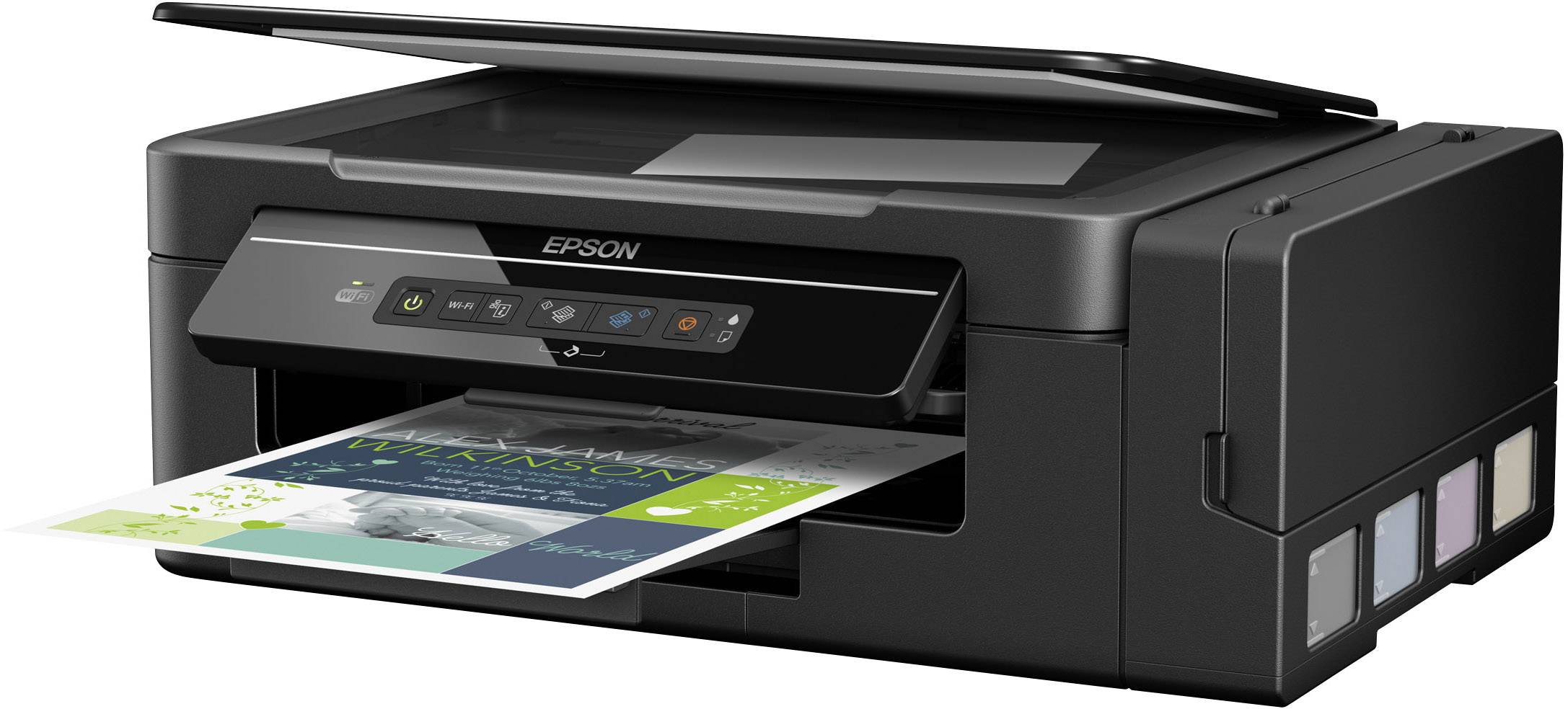 Epson EcoTank ET-2600 Tintenstrahl-Multifunktionsdrucker A4 Drucker, Scanner, Kopierer WLAN, Tintentank-System