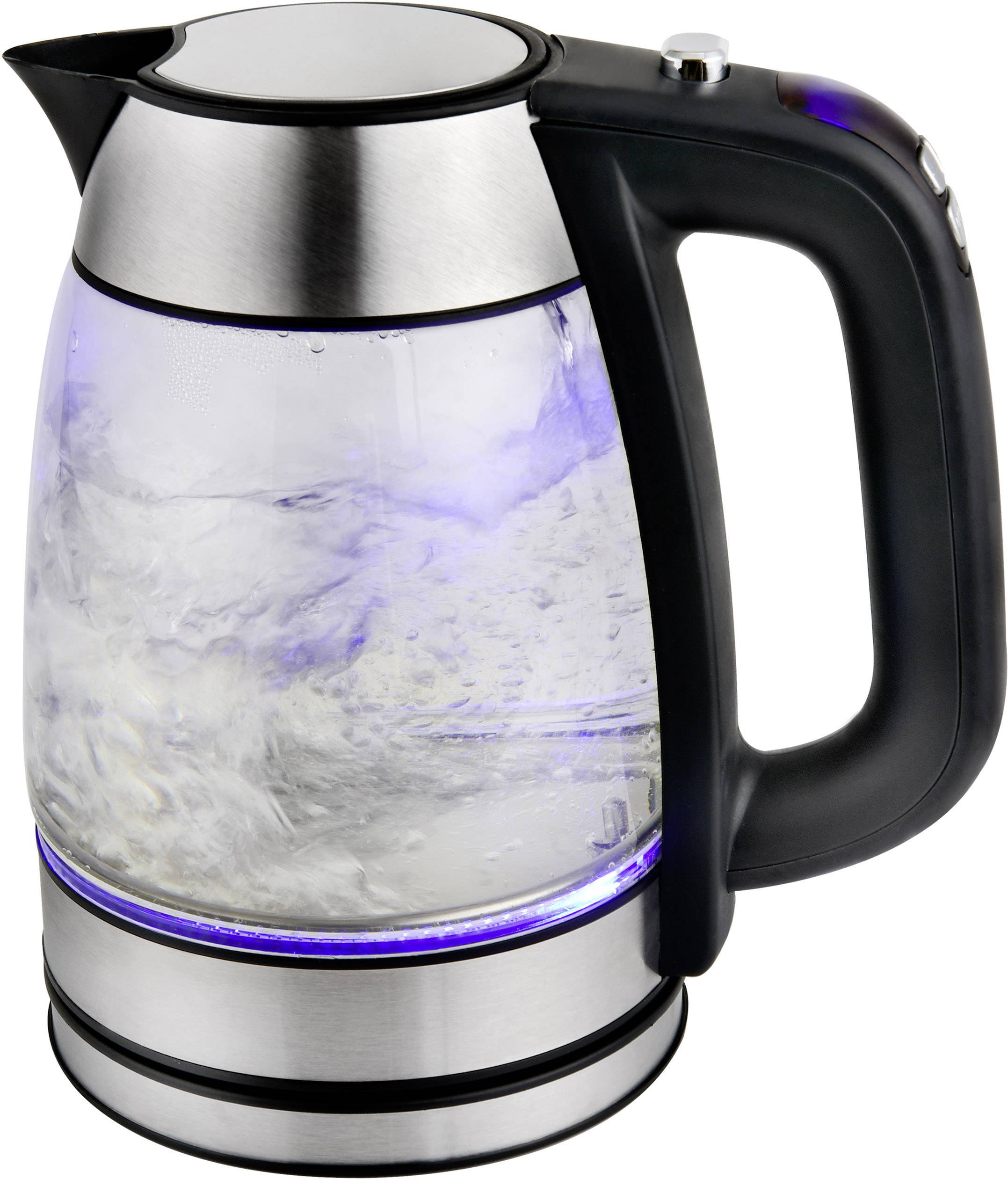 TKG Team Kalorik TKG JK 1040 Wasserkocher schnurlos, mit Display, Temperaturvorwahl Glas Fassungsvermögen: 1.7 l