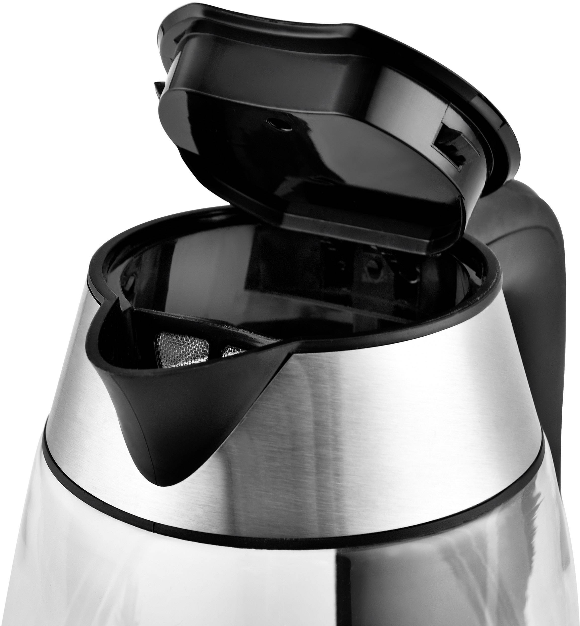 TKG Team Kalorik TKG JK 1040 Wasserkocher schnurlos, mit Display, Temperaturvorwahl Glas Fassungsvermögen: 1.7 l