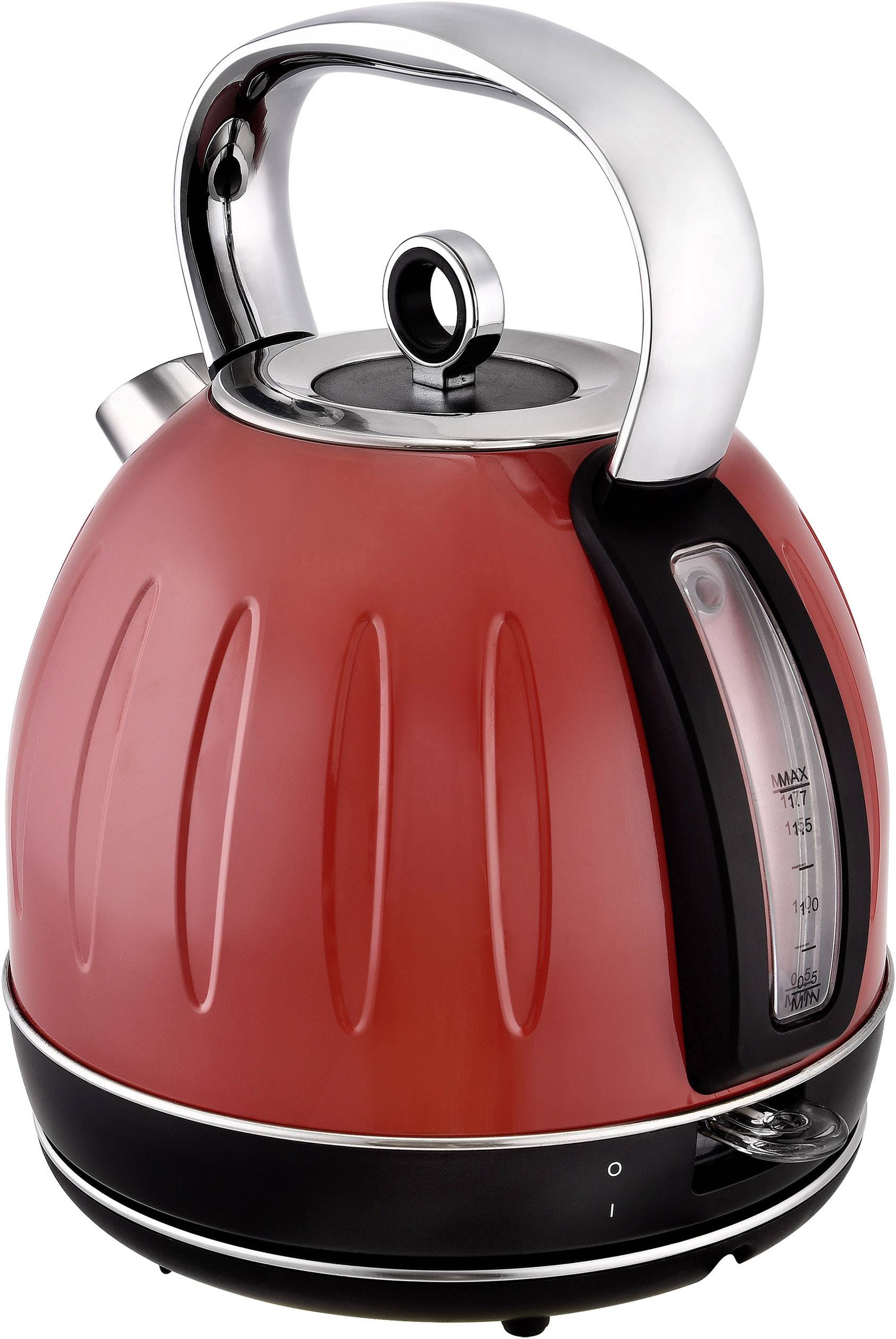 TKG Team Kalorik TKG JK 2500 R Retro Wasserkocher Rot