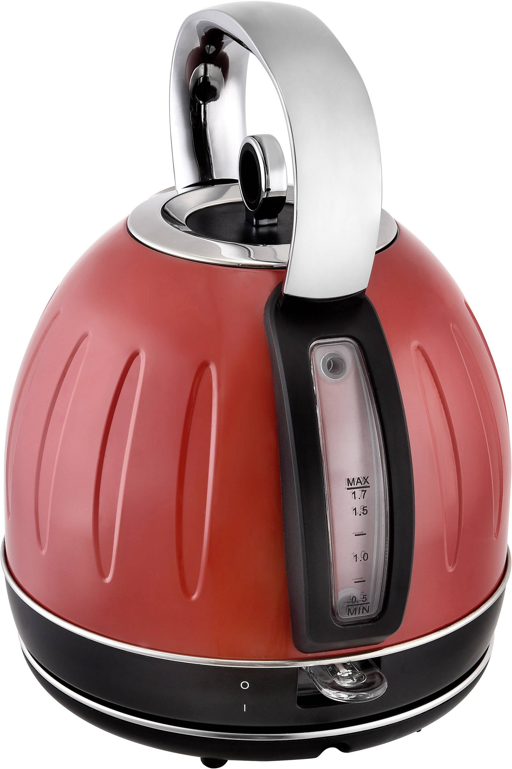 TKG Team Kalorik TKG JK 2500 R Retro Wasserkocher Rot