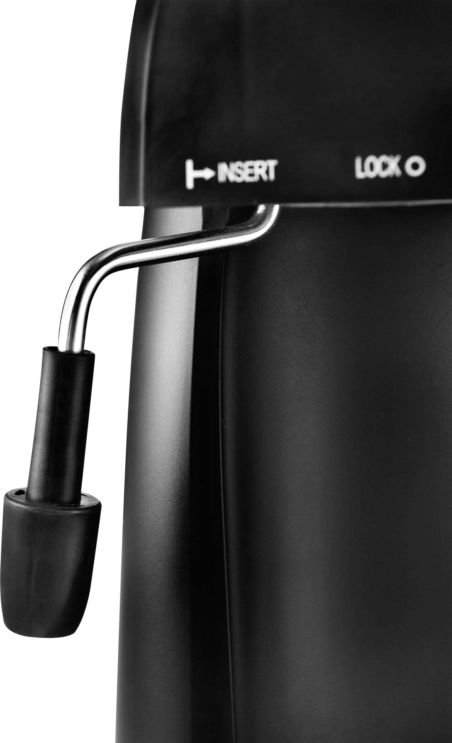 TKG Team Kalorik TKG EXP 1000 Espressomaschine mit Siebträger Schwarz 800W Glaskanne, mit Druckbrühsystem, mit Milchaufschäumdüse