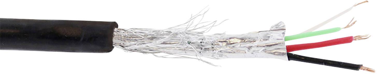 U2Z500sw USB-Kabel 4 x 0.08mm² Schwarz Meterware