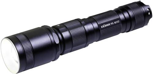 Dörr Foto PS-16737 LED Taschenlampe mit USB-Schnittstelle, Große Reichweite akkubetrieben 600lm 8h